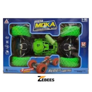 Moka 4-Wheel Drive RC Stunt Car Green Box Front View