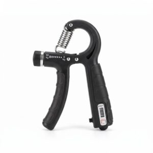 Adjustable hand grip strengthener with counter front view