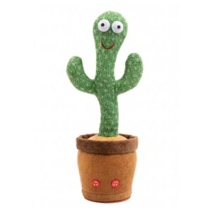 Dancing cactus plush toy with music and voice repeat front view