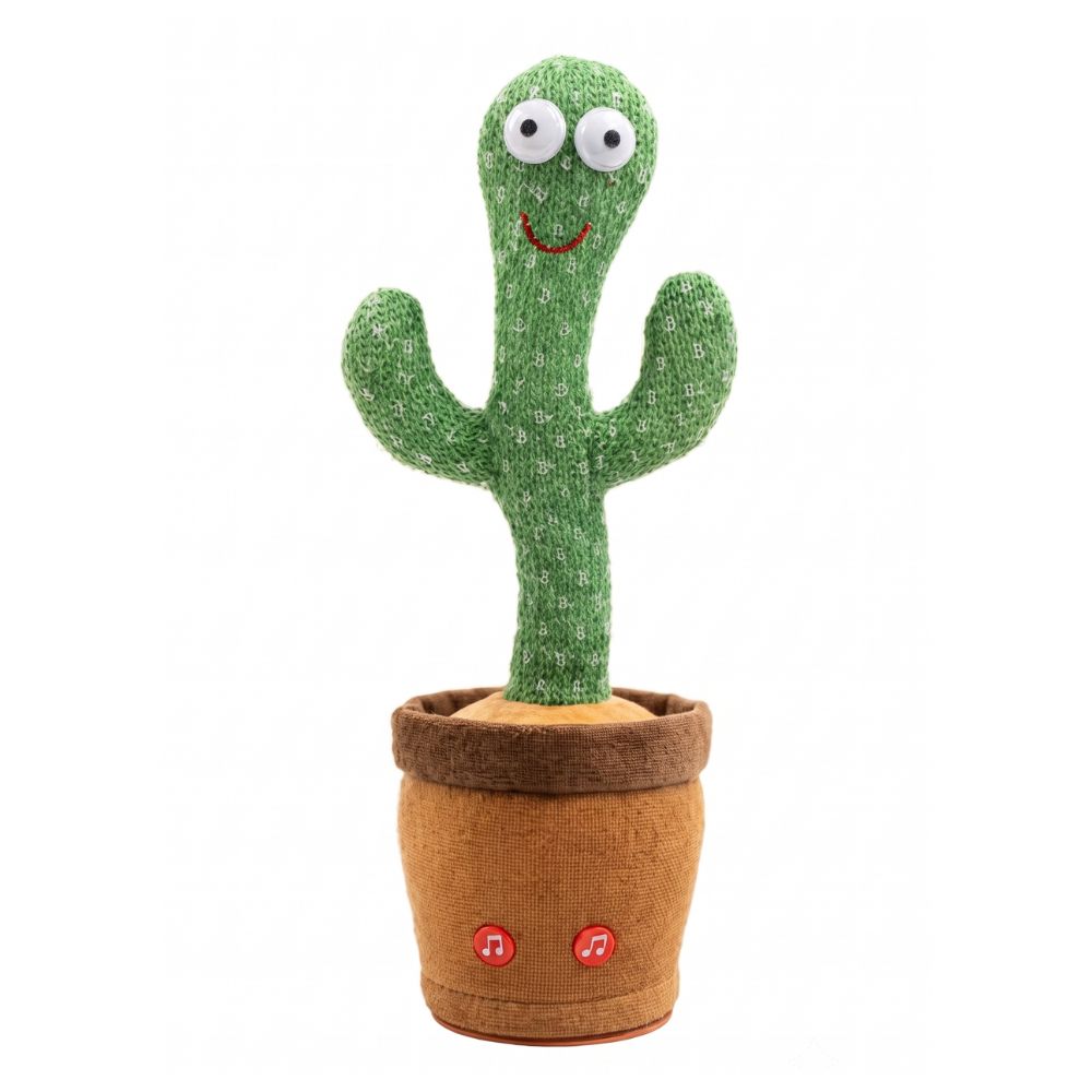 Dancing cactus plush toy with music and voice repeat front view